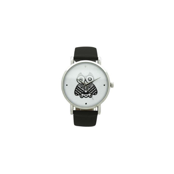 Olivia Pratt Owl Womens Black Smart Watch-a917349black