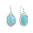 Liz Claiborne Blue Oval Drop Earrings