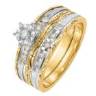 Womens 1/8 Ct. T.w. White Diamond 14k Gold Bridal Set
