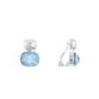 Gloria Vanderbilt Blue Clip On Earrings