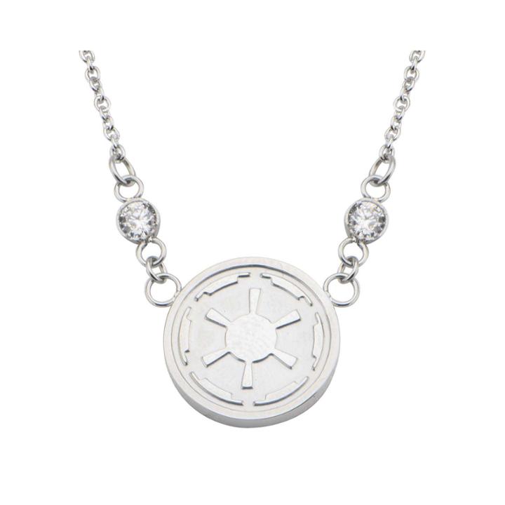 Star Wars Stainless Steel Imperial Symbol Pendant Necklace