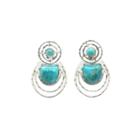 Silver Elements By Barse Blue Turquoise Sterling Silver Earring Jackets