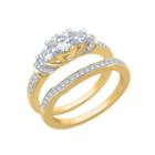Womens 1 Ct. T.w. Genuine White Diamond 10k Gold 3-stone Ring