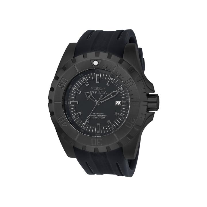 Invicta Mens Black Strap Watch-23801