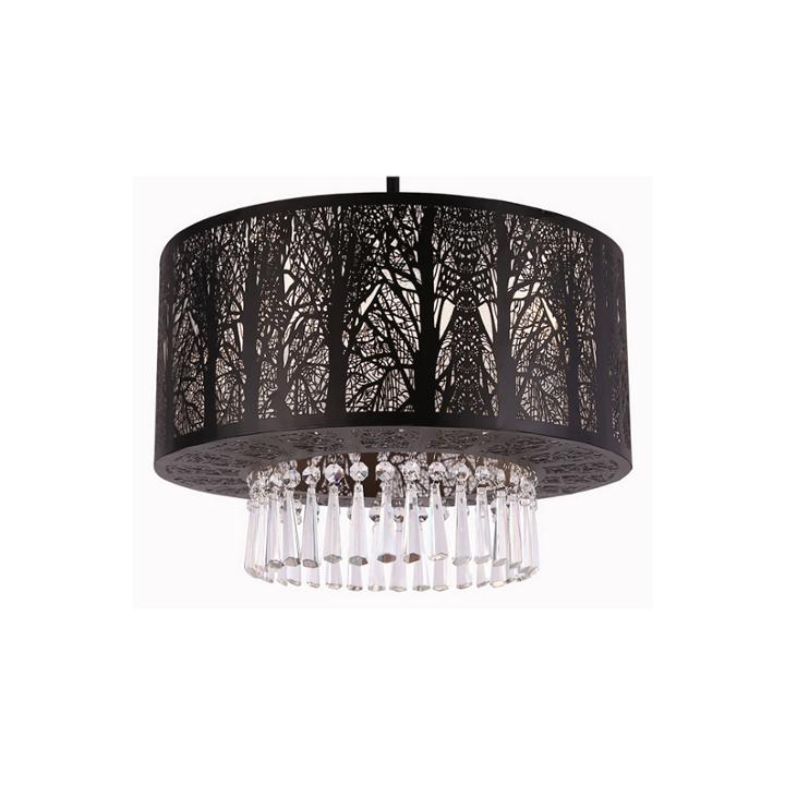 Whisper 3-light Black Chandelier