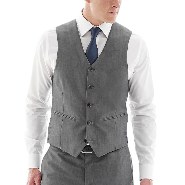 Savile Row Gray Suit Vest - Slim