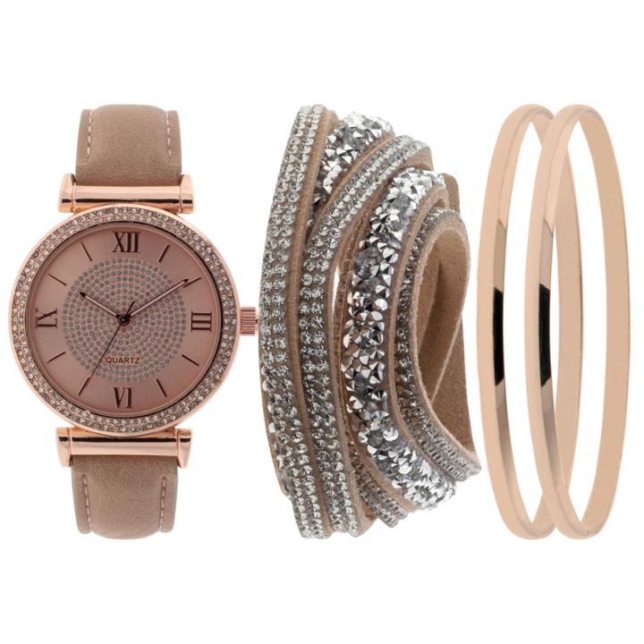Mixit Womens Pink 5-pc. Watch Boxed Set-jcp2980str