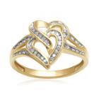 1/8 Ct. T.w. Diamond 10k Yellow Gold Double-heart Ring