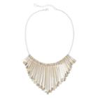 Liz Claiborne Two-tone Stick Fringe Statement Necklace