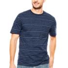 St. Johns Bay Short-sleeve Striped Indigo Pocket Tee