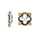 Genuine Citrine & Black Sapphire Sterling Silver Earring Jackets