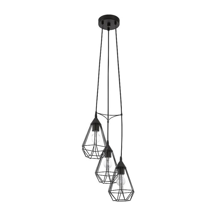 Eglo Tarbes 3-light 12 Inch Matte Black Multi Light Pendant Ceiling Light