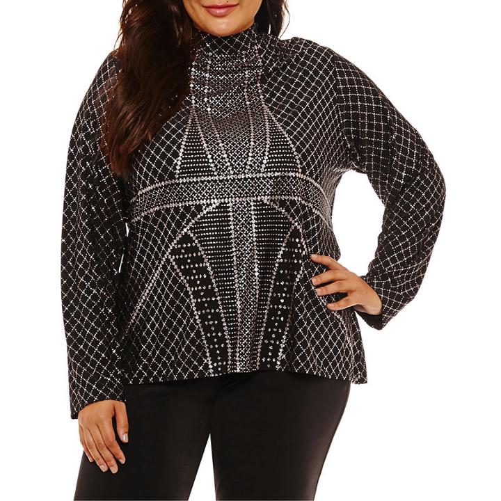 Bold Elements Mock Neck Top-plus