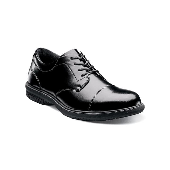 Nunn Bush Mitchell St. Mens Cap-toe Leather Oxfords