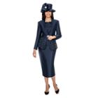 Giovanna Collection Women's Cut-out Detail Embellished 3-piece Skirt Suit
