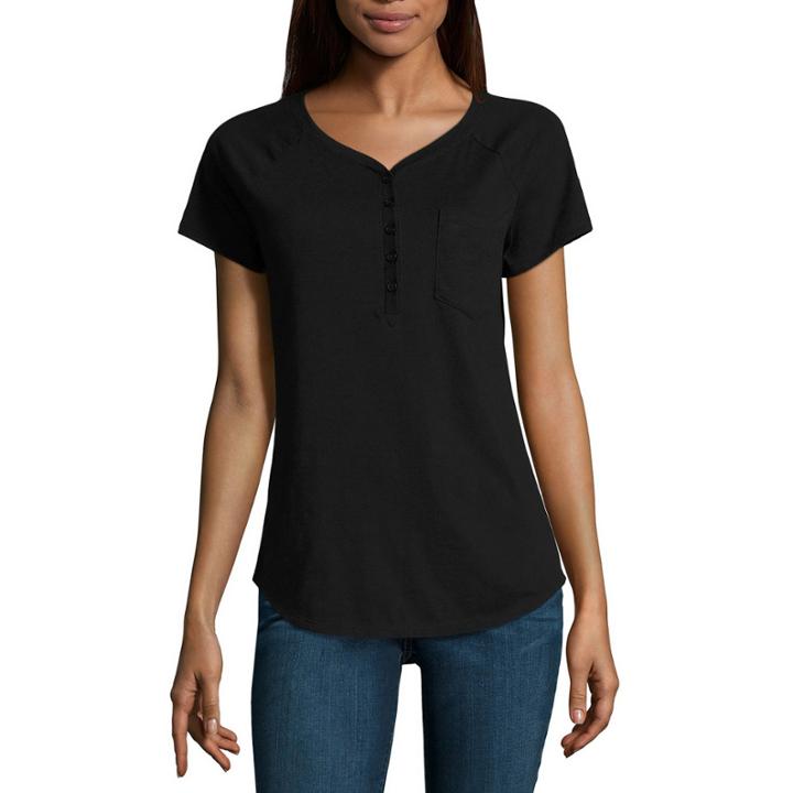 Sjb Active Short Sleeve V Neck T-shirt-womens