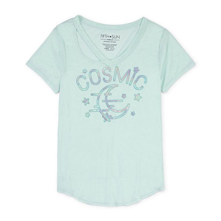 Cosmic Tie Front Tee - Juniors Plus