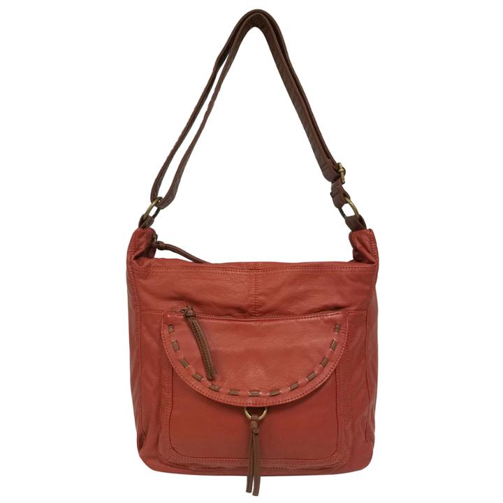 St. John's Bay Washed Flap Pocket Hobo Bag