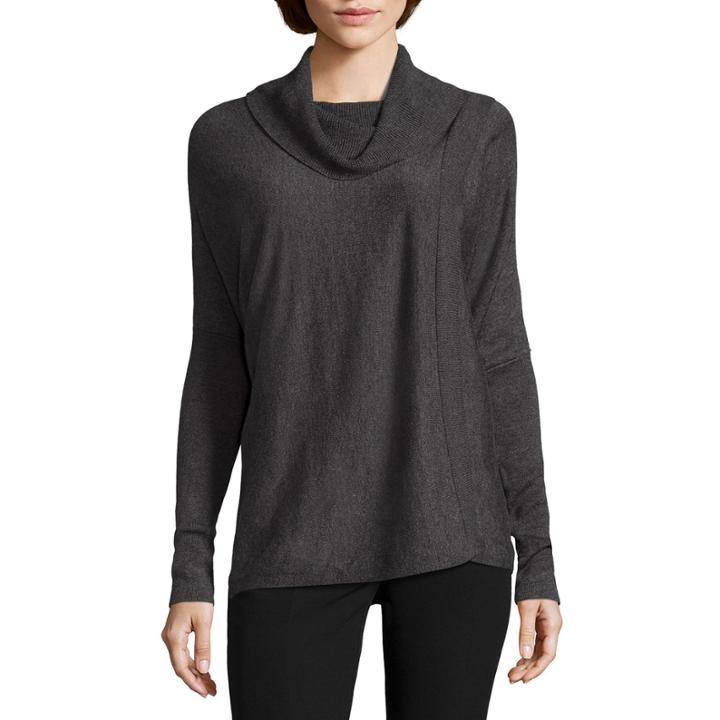 Worthington Long Sleeve Cowl Neck Poncho