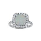 Lab-created Opal & Lab-created White Sapphire Sterling Silver Ring