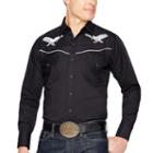 Ely Cattleman Long Sleeve Snap Front Eagle Embroidered Western Shirt