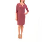Nina Leonard 3/4 Sleeve Social Dress