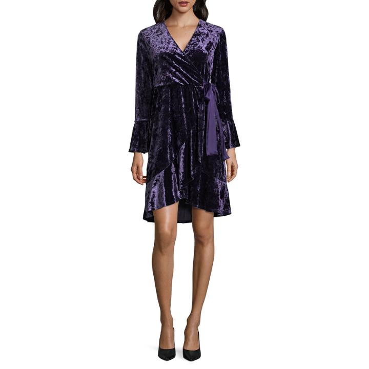 Spense Long Sleeve Wrap Dress