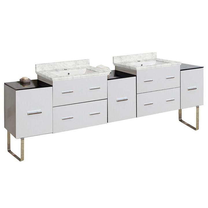 88-in. W 17-in. D Modern Plywood-melamine Vanity Base Set Only In White