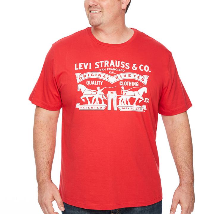 Levi's Levi B & T Tees Short Sleeve Crew Neck T-shirt-big And Tall