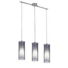 Eglo Pinto Nero 3-light 39 Inch Matte Nickel Trestle Hanging Light Ceiling Light