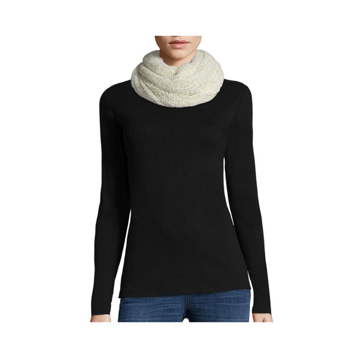 Mixit&trade; Stretchy Solid Lurex Infinity Scarf