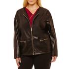 Liz Claiborne Faux Leather Jacket-plus