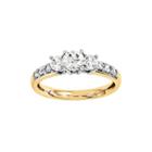 1/3 Ct. T.w. Diamond 14k Gold 3-stone Ring