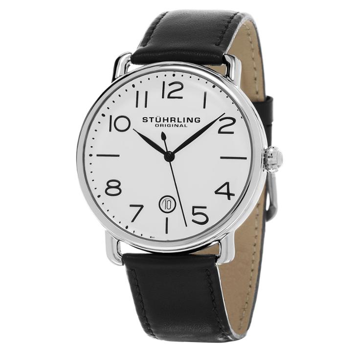 Stuhrling Mens Black Strap Watch-sp15501