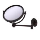 Allied Brass 8 Inch Wall Mounted Extending Make-upmirror 2x Magnification With Twist Accent