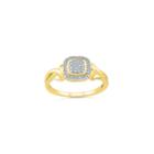 Womens 1/6 Ct. T.w. Genuine Round White Diamond Gold Over Silver Promise Ring