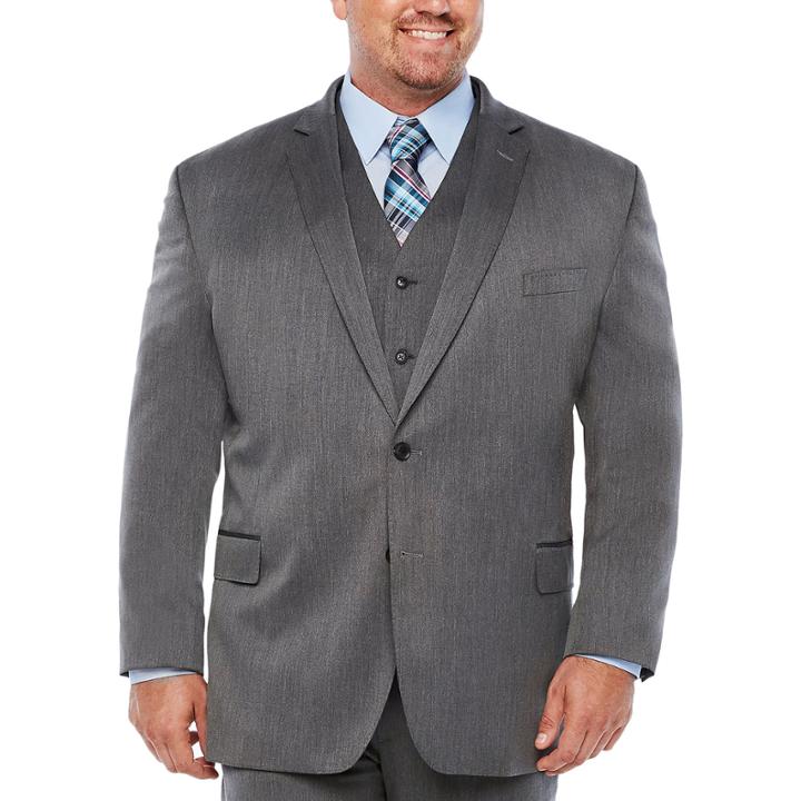J.ferrar Classic Fit Pin Dot Suit Jacket-big And Tall