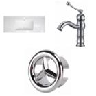 39.75-in. W 1 Hole Ceramic Top Set In White Color- Cupc Faucet Incl.