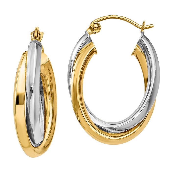13mm Oval Hoop Earrings