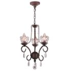 Gardenia Collection 3 Light Mini Dark Bronze Finish And Clear Crystal Chandelier