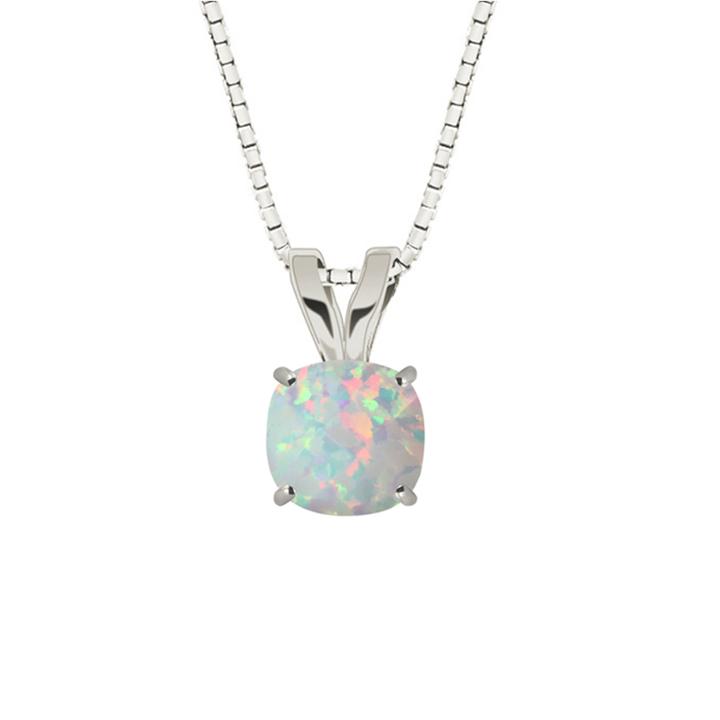 Lab-created Opal Sterling Silver Pendant Necklace
