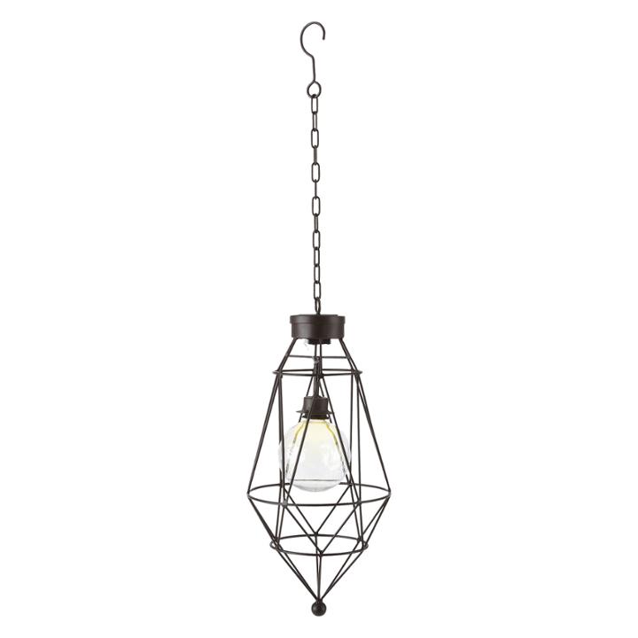 Outdoor Oasis Solar Geo Metal Outdoor Pendant Lantern