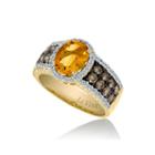 Limited Quantities Le Vian Grand Sample Sale Genuine Citrine And Chocolate Diamond Ring