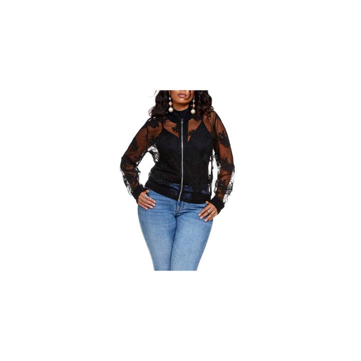 Fashion To Figure Jamie Floral Bomber Jacket-plus
