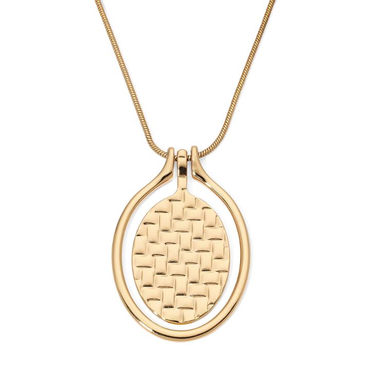 Liz Claiborne Gold-tone Orbital Pendant Necklace
