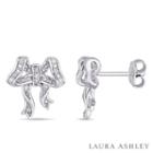 Laura Ashley 1/10 Ct. T.w. Round White Diamond Sterling Silver Stud Earrings