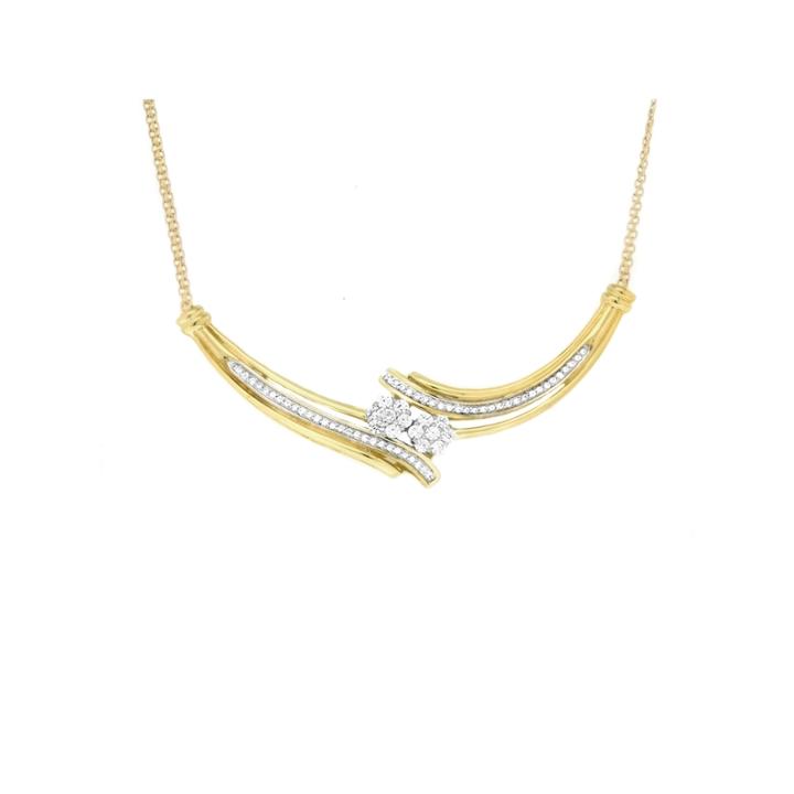 Diamond Blossom 10k Gold Chain Necklace