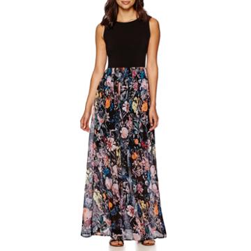 Trulli Sleeveless Floral Print Maxi Dress
