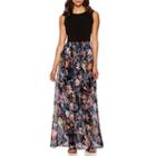 Trulli Sleeveless Floral Print Maxi Dress