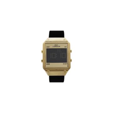 Ny London Mens Black Strap Watch-15179